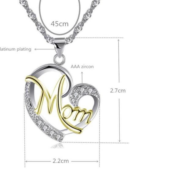 “Mom” in my Heart 925 Necklace - Picture 6 of 13